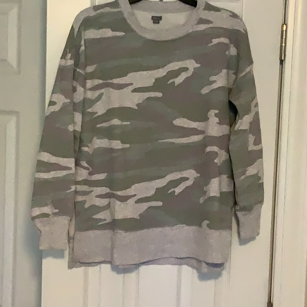 Aerie oversized sweatshirt, camouflage color, size XS